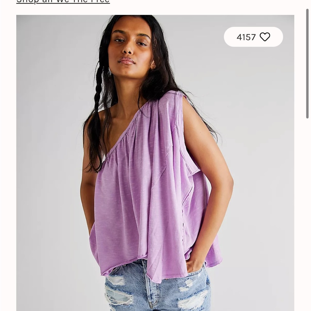 We the free one shoulder top NWT small